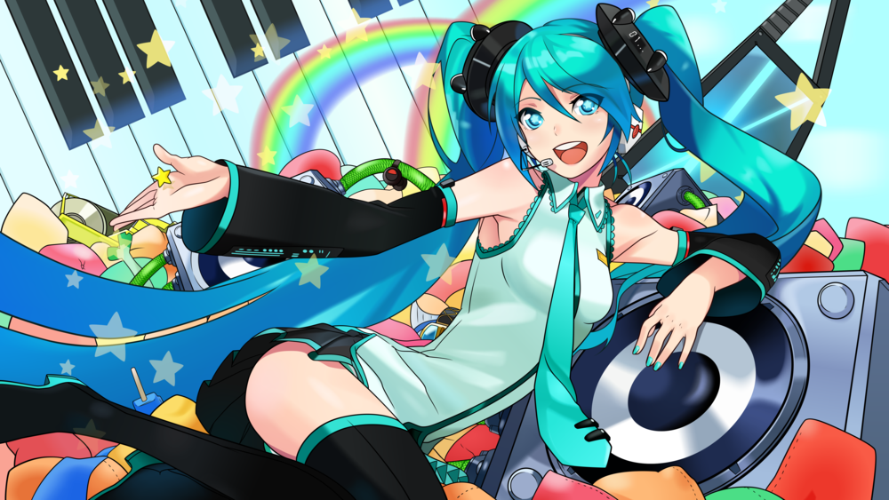 Обои для рабочего стола Vocaloid Hatsune Miku / Вокалоид Хацуне Мику, by Dekodere