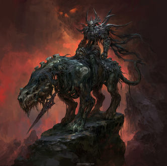 Обои на рабочий стол Death Rider / Всадник смерти, by Russell Dongjun Lu
