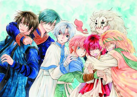 Обои на рабочий стол Yona / Йона, Hak, Jae-ha, Kija, Shin-ah и Zeno из аниме Akatsuki no Yona / Рассвет Йоны