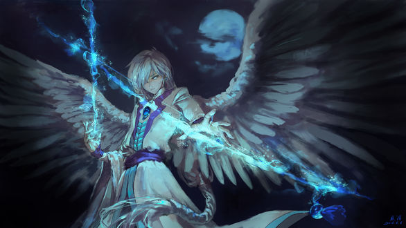Обои на рабочий стол Юэ / Yue из аниме Сакура - собирательница карт / Cardcaptor Sakura