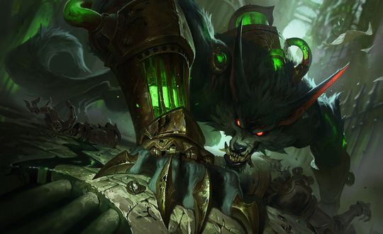 Обои на рабочий стол Warwick / Уорвик из игры League of Legends / Лига Легенд, by Victor Maury
