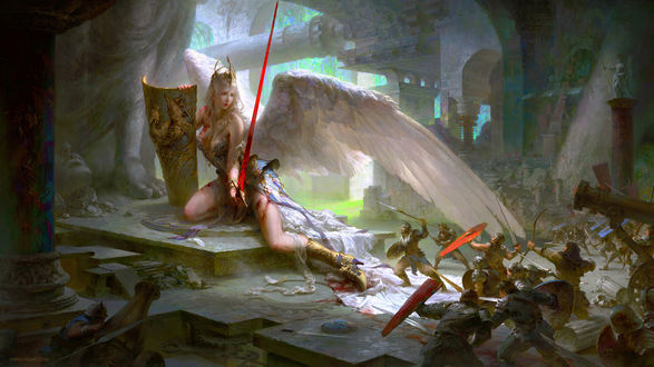 Обои на рабочий стол Hunt Angel / Охота на Ангела, by Guangjian Huang