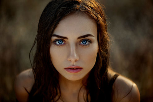 Обои на рабочий стол Голубоглазая модель Наташа, фотограф Ann Nevreva
