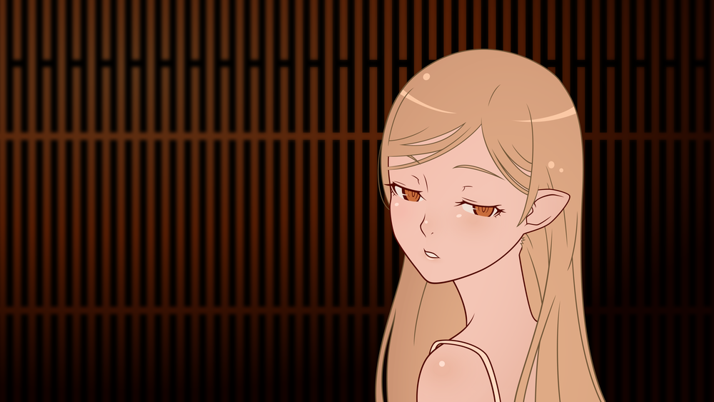 Обои для рабочего стола Oshino Shinobu / Осино Синобу из аниме Bakemonogatari / Истории монстров, by Dekodere