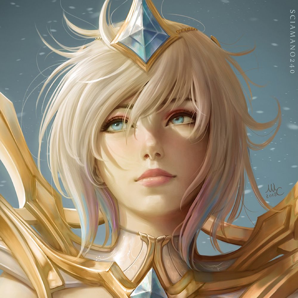 Обои на рабочий стол Lux, Lady of Luminosity / Люкс, Леди Свечения, из игры  League of Legends / Лига Легенд, by Sciamano240, обои для рабочего стола,  скачать обои, обои бесплатно