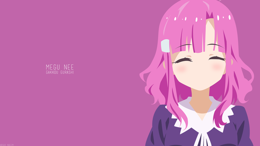 Обои для рабочего стола Megumi Sakura / Мэгуми Сакура из аниме Gakkougurashi! / Школьная жизнь, by AbsarNaeem