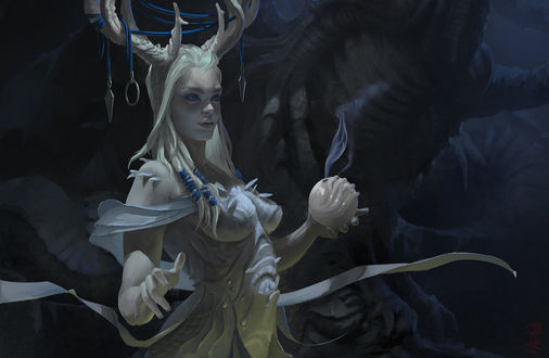 Обои на рабочий стол Королева драконов, by Fariba Khamseh