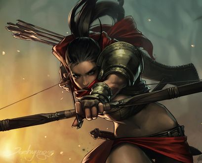 Обои на рабочий стол Lara Croft / Лара Крофт из комикса Tomb Raider / Расхитительница гробниц: Лара Крофт, by JeeHyung lee