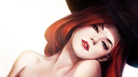 Обои на рабочий стол Мисс Фортуна / Miss Fortune из игры Лига Легенд / League of Legends / LoL, автор оригинала Destincelly