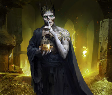 Обои на рабочий стол Koschei the Deathless / Кощей Бессмертный из игры Mythgard, by Tatyana Kupriyanova