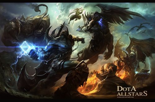 Обои на рабочий стол Битва героев игры Dota 1, by Suke