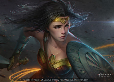 Обои на рабочий стол Diana / Диана из фильма Wonder Woman / Чудо-Женщина, by St. Cygnus