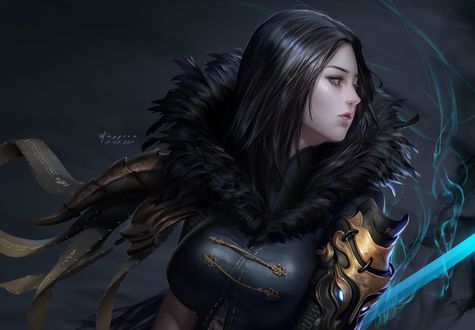 Обои на рабочий стол Повелительница Jin Seo Yeon из игры Blade & Soul / Клинок и Душа, by St. Cygnus