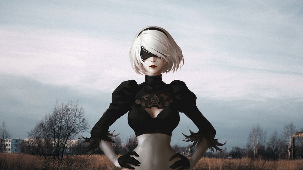 Обои для рабочего стола YoRHa тип A № 2 из игры NieR: Automata