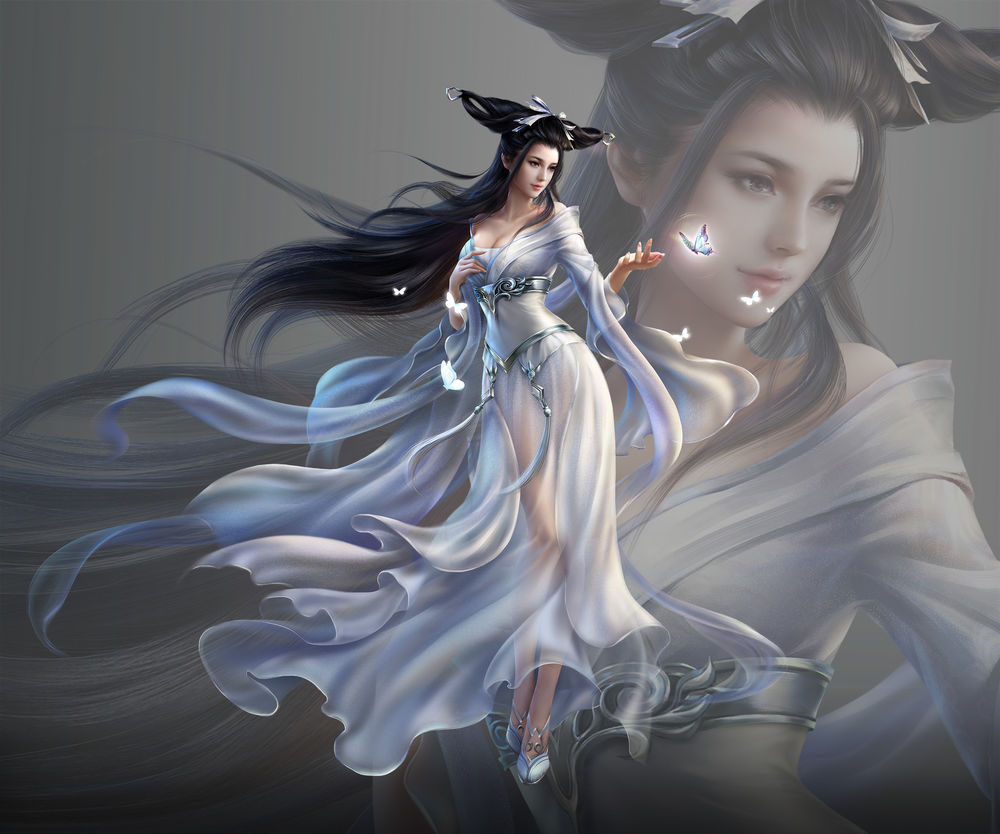 Обои для рабочего стола Девушка-призрак Xiaoqian, by 3Q STUDIO