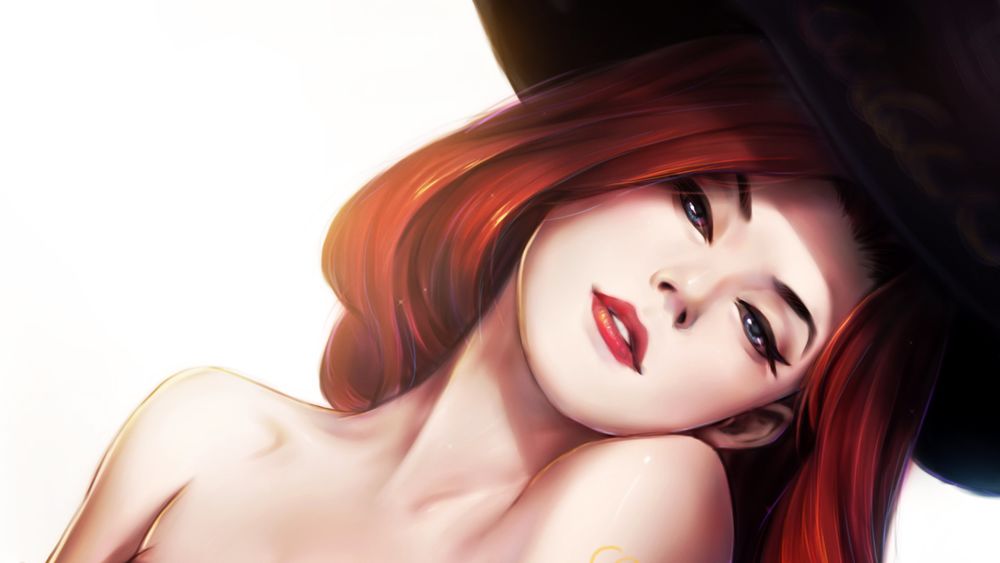 Обои для рабочего стола Мисс Фортуна / Miss Fortune из игры Лига Легенд / League of Legends / LoL, автор оригинала Destincelly