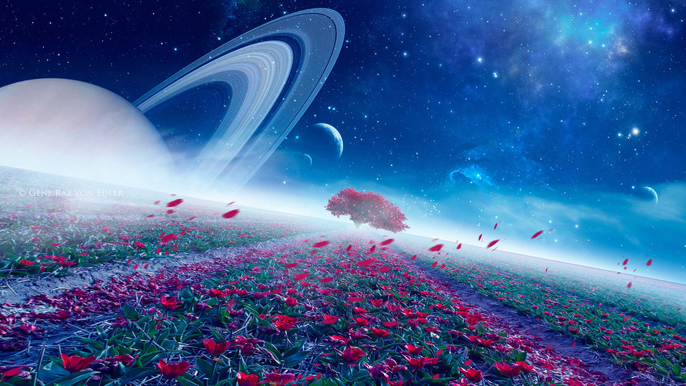 Обои для рабочего стола Работа Awakening / пробуждение природы, by Gene Raz von Edler