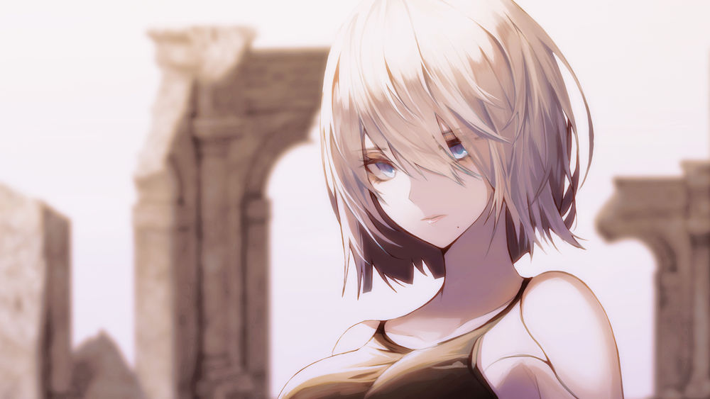 Обои для рабочего стола YoRHa №2 тип B из игры NieR: Automata, by Adiim