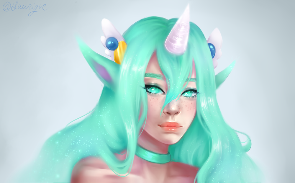 Обои для рабочего стола Soraka / Сорака из игры League of Legends / Лига Легенд, by Laurique