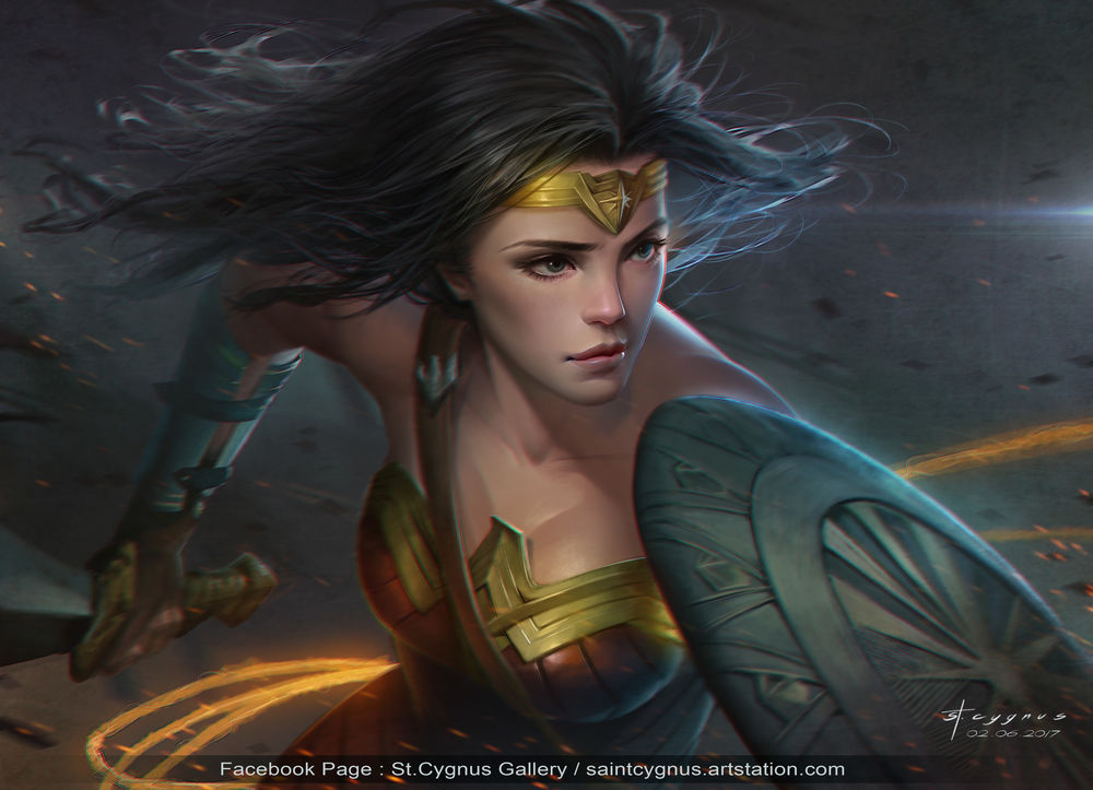 Обои для рабочего стола Diana / Диана из фильма Wonder Woman / Чудо-Женщина, by St. Cygnus