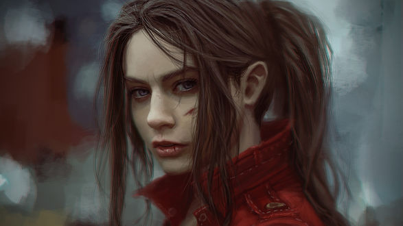 Обои на рабочий стол Портрет Claire Redfield / Клэр Редфилд, персонажа сериала Resident Evil