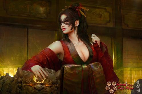 Обои на рабочий стол Шпионка Bayushi Kachiko / Баюши Качико из игры Legend of the Five Rings / Легенда о Пяти Кольцах, by Mario Wibisono