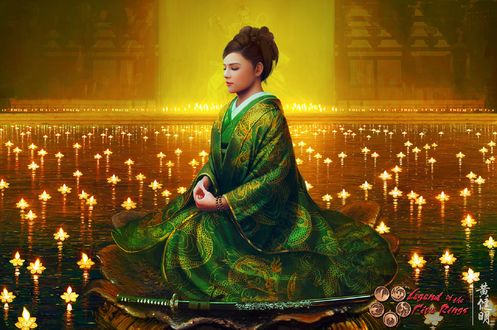 Обои на рабочий стол The Empress Iweko / Императрица Ивеко из игры Legend of the Five Rings / Легенда о Пяти Кольцах, by Mario Wibisono