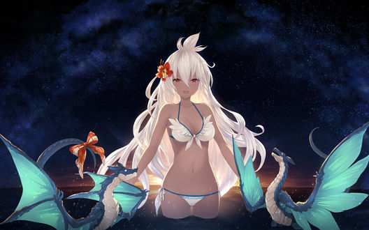 Обои на рабочий стол Zooey / Зуи из игры Granblue Fantasy, by caitaron