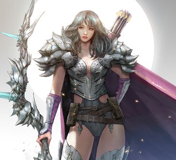 Обои на рабочий стол Девушка-Archer / Лучник, by kim ki woong
