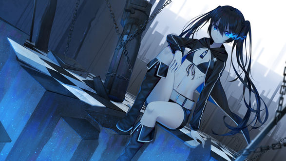 Обои на рабочий стол Black Rock Shooter / Стрелок с Черной Скалы из аниме Black Rock Shooter / Стрелок с Черной Скалы, by ApriliusRehnzzz