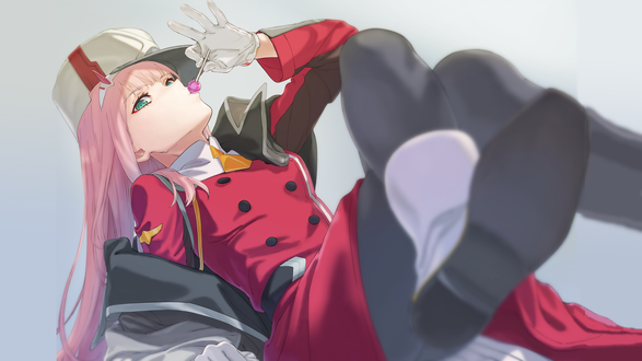 Обои на рабочий стол Zero Two / Зеро Ту из аниме Darling in the FranXX / Милый во Франкcе, by ApriliusRehnzzz