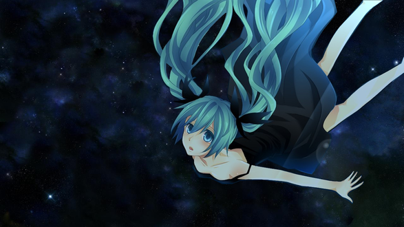 Обои на рабочий стол Vocaloid Hatsune Miku / Вокалоид Хацуне Мику, by zsuetam2000