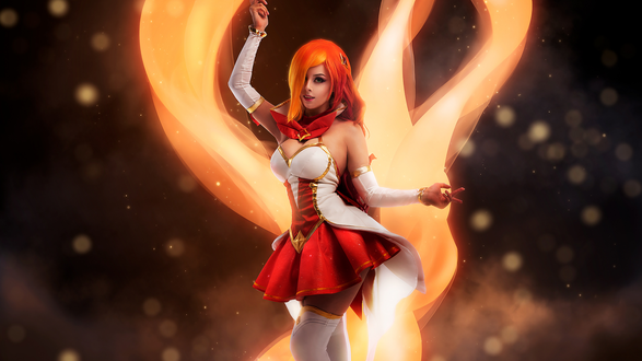 Обои на рабочий стол Косплей Miss Fortune / Мисс Фортуна из игры League of Legends / Лига Легенд