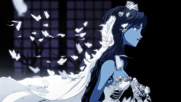 Обои на рабочий стол Эмили из мультфильма Труп невесты / Tim Burtons Corpse Bride
