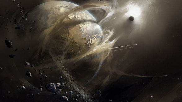 Обои на рабочий стол Planet Earth In A Parallel Universe / Планета Земля В Параллельной Вселенной, by Jay Wong