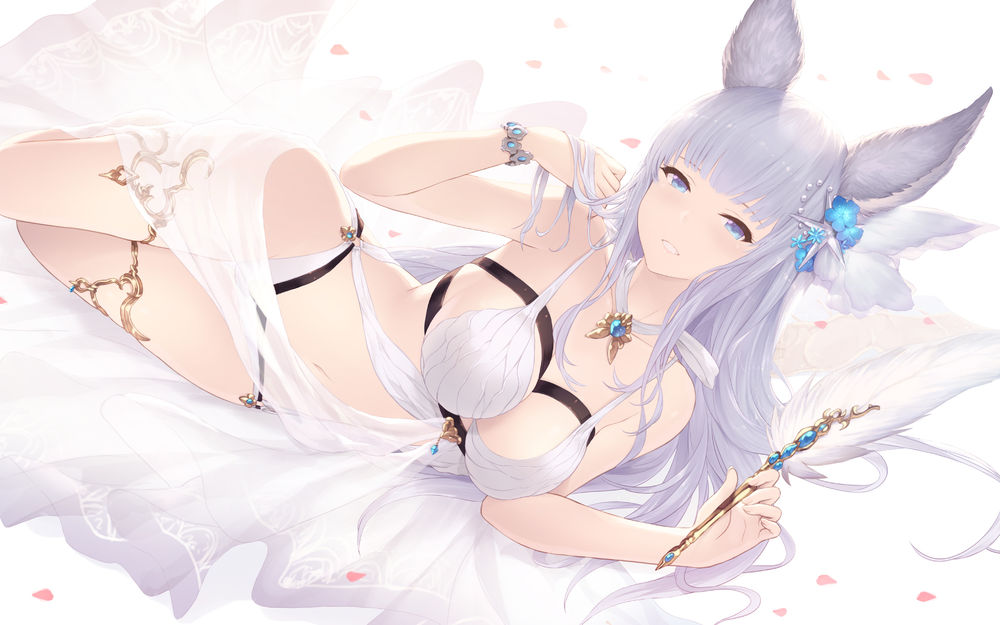Обои для рабочего стола Korwa / Корва из игры Granblue Fantasy, by caitaron