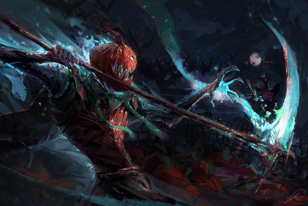 Обои для рабочего стола Rise of the Pumpkins / Восстание тыкв, by Jason Nguyen