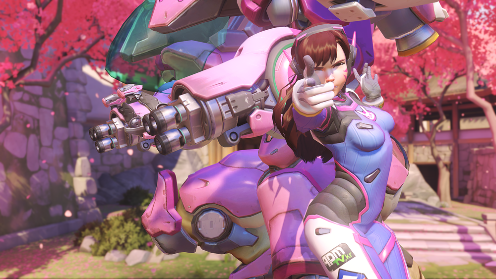 Обои для рабочего стола D. VA / Ханна Сон из игры Overwatch / Дозор