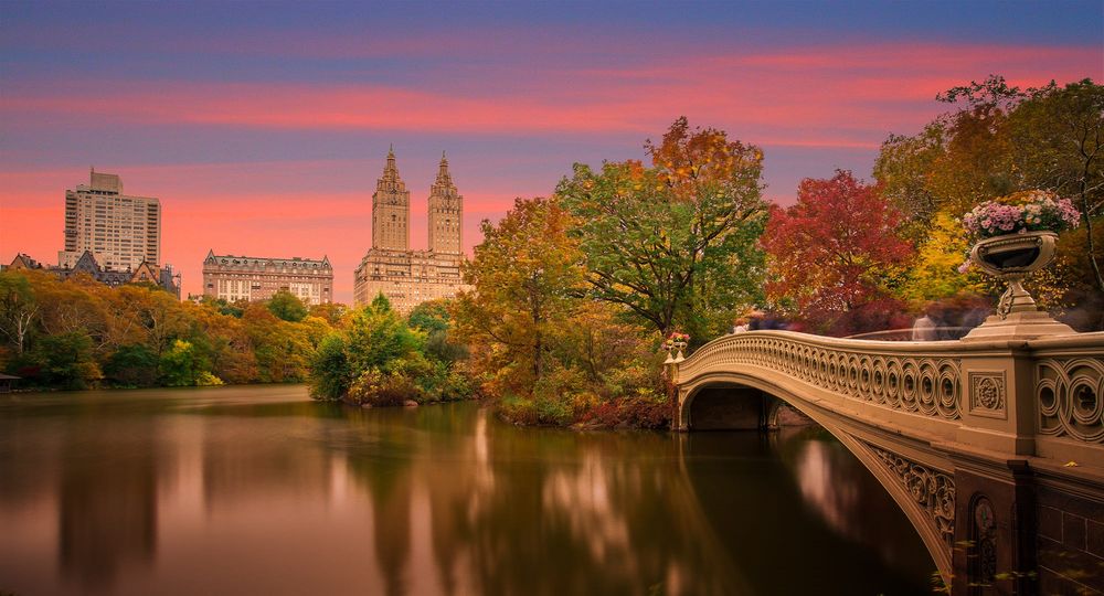 Обои для рабочего стола Осень в Central Park / Центральном парке, Нью-Йорк / New York, США / USA. Фотограф John S