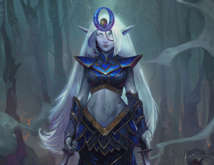 Обои на рабочий стол Высший Эльф из игры Crowfall, by Dave Greco