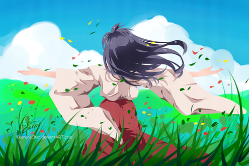 Обои на рабочий стол Kagome Higurashi / Кагомэ Хигураси из аниме InuYasha / Инуяся, by KearereChan