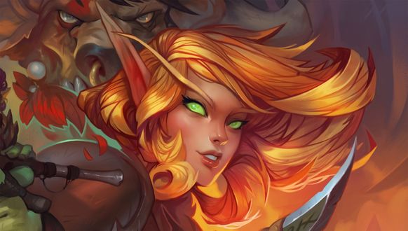 Обои на рабочий стол Sylvanas Windrunner / Сильвана Ветрокрылая, из игры World of Warcraft / Мир военного ремесла, by Dave Greco