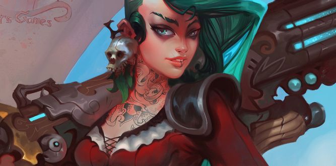 Обои на рабочий стол Девушка-Smuggler / Контробандист Eslyn, by Dave Greco