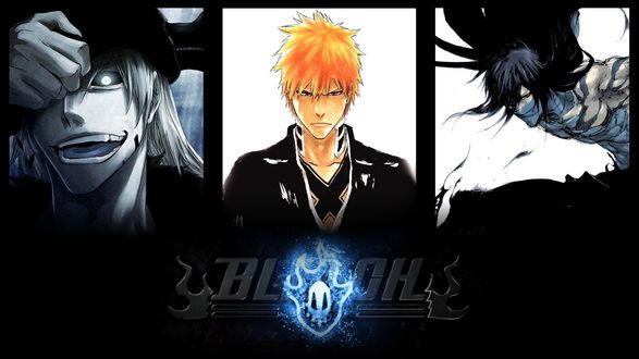 Обои на рабочий стол Kurosaki Ichigo / Куросаки Ичиго в 3-х видах из аниме Блич / Bleach, by Tito Kubo