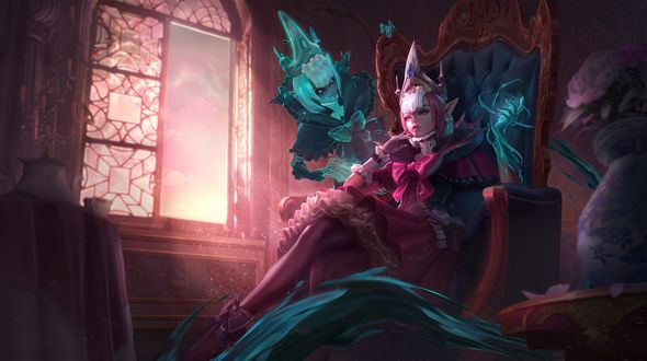Обои на рабочий стол Раздвоение личности принцессы Malene / Малены из игры Vainglory / Тщеславие, by Mushk Rizvi