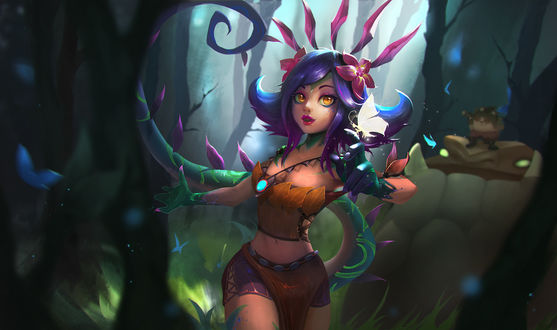 Обои на рабочий стол Neeko / Нико из игры League of Legends / Лига Легенд, by Qifeng Lin