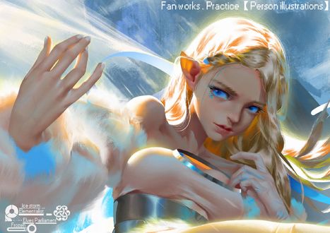 Обои на рабочий стол Lux, Lady of Luminosity / Люкс, Леди Свечения из игры League of Legends / Лига Легенд, by Xiang Liu