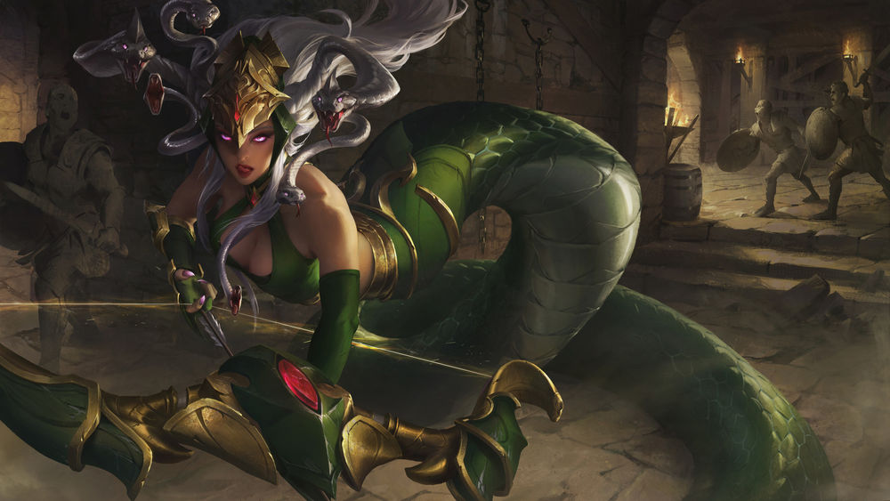 Обои для рабочего стола Gorgon Medusa / Медуза Горгона из игры Legend Of Ace, by XiaoGuang Sun