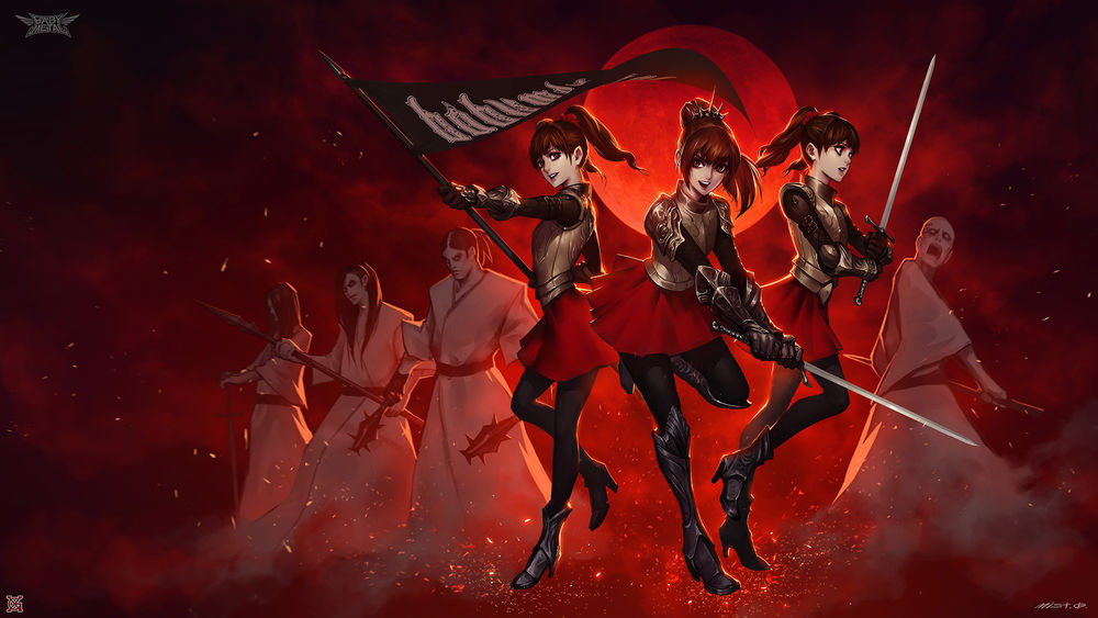 Обои для рабочего стола Японская хеви-метал группа Babymetal, by mist XG