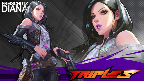 Обои на рабочий стол Diana / Диана из игры Triple S, by Jong Il Kim